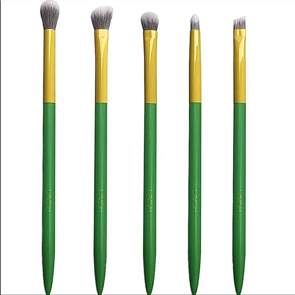 Lavish green and yellow brush set